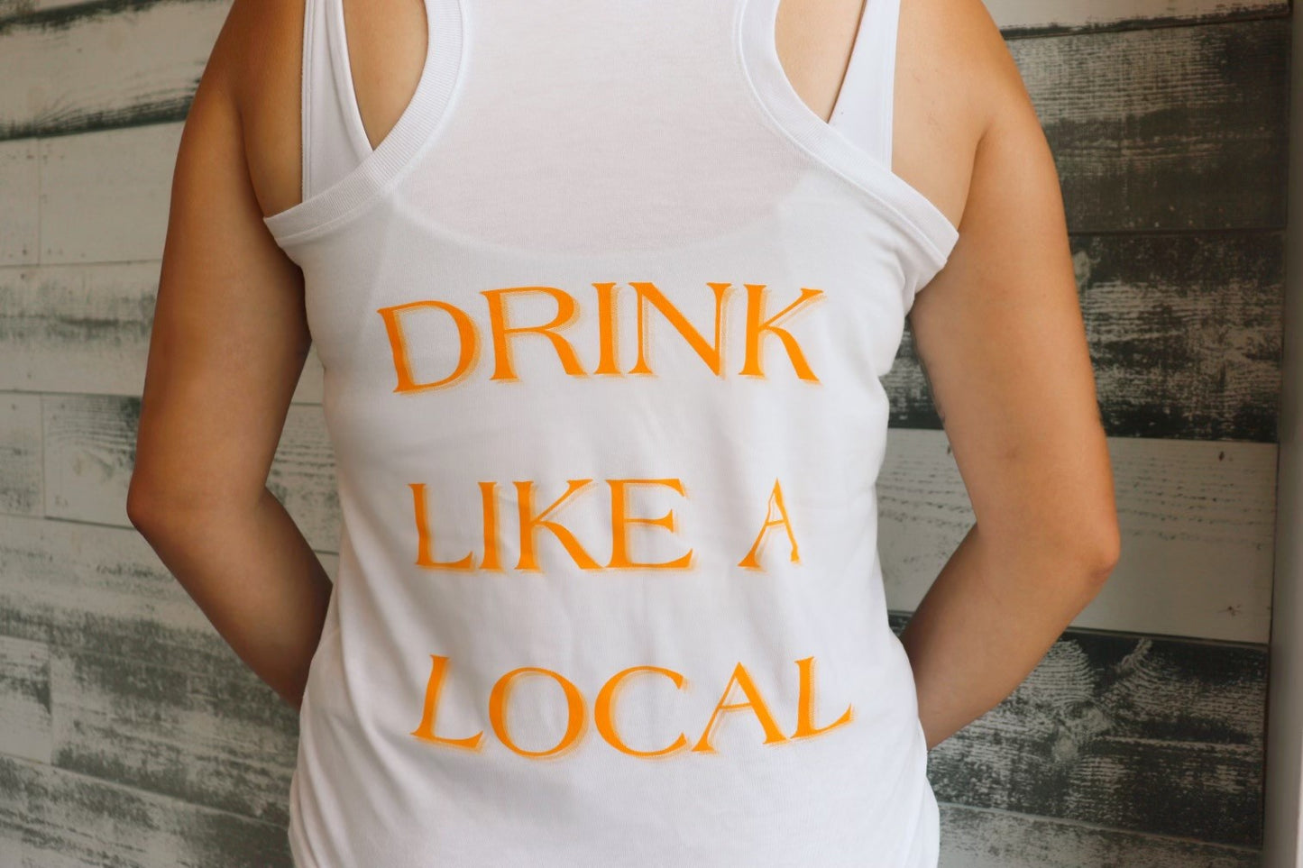 Women's Drink Like a Local White Tank Top